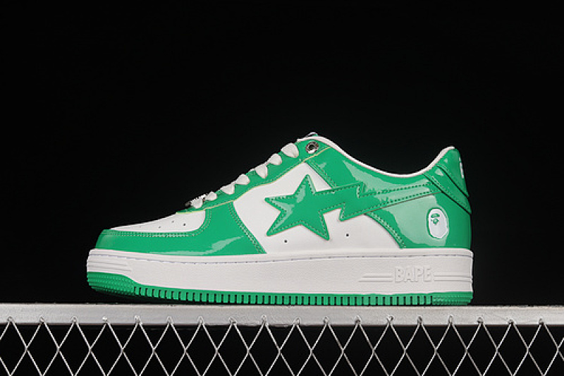 Bape Bape STA WHITE/GREEN/WHITE · M191045G, photo 1