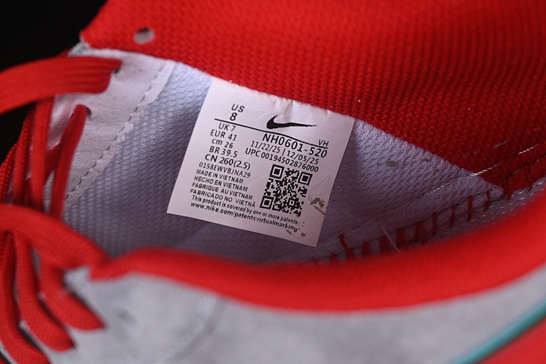 Nike [NH0601-520]-[AIR FORCE 1 07 LOW CASUAL SNEAKERS WHITE/RED/GREY]-[WOMAN:36-39]-[MAN:40-45] - Image 6