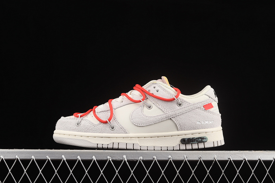 Unbranded [DJ0950-118]-[OW X SB DUNK LOW LOT 33 OF 50 SAIL/NEUTRAL GREY/CHILE RED]-[UNSIEX:36-47.5], photo 1
