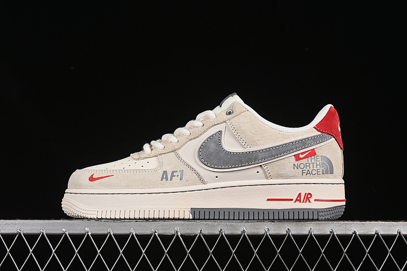 Nike Nike AIR FORCE 1 07 LOW WHITE/GREY/RED · YX5066-311, photo 1