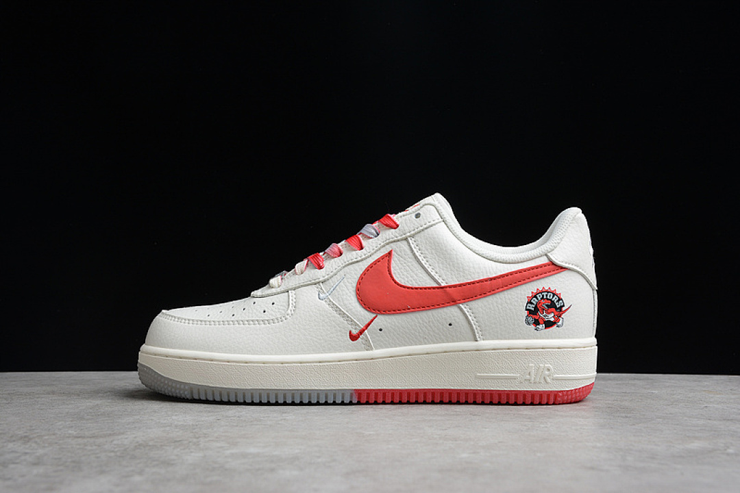 Nike [CH2608-216]-[AIR FORCE 1 LOW 07 BEIGE GREY RED]-[WOMAN:36-39]-[MAN:40-45], photo 1