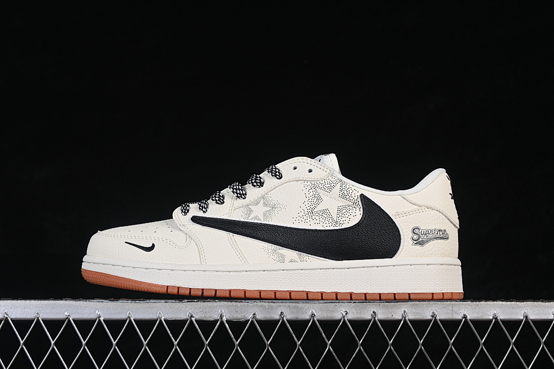 Jordan [LD2028-073]-[FRAGMENT DESIGN AIR JORDAN 1 LOW OG SP WHITE/BLACK]-[WOMAN:36-39]-[MAN:40-45], photo 1