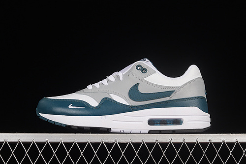 Nike AIR MAX 1 LV8 WHITE/DARK TEAL GREEN/WOLF GREY/BLACK · DH4059-101, photo 1