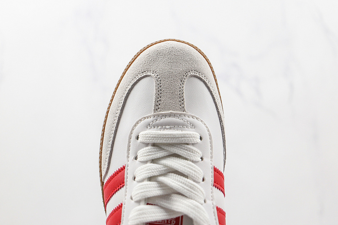 Adidas [B44628]-[SAMBA VEGAN OG SHOES FOOTWEAR WHITE/SCARLET/GUM]-[MAN:39-45] - Image 6