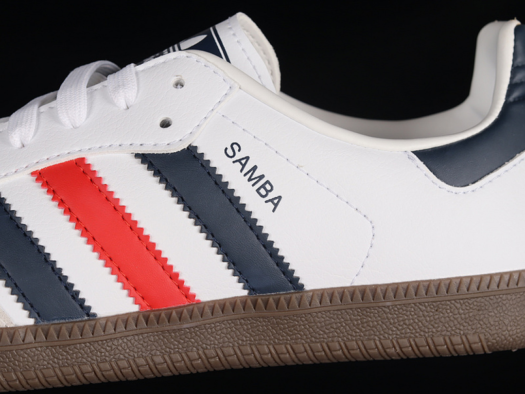 Adidas [F75247]-[SAMBA VEGAN OG SHOES CLOUD WHITE/CORE BLACK/RED]-[WOMAN:36-39]-[MAN:40-45] - Image 7