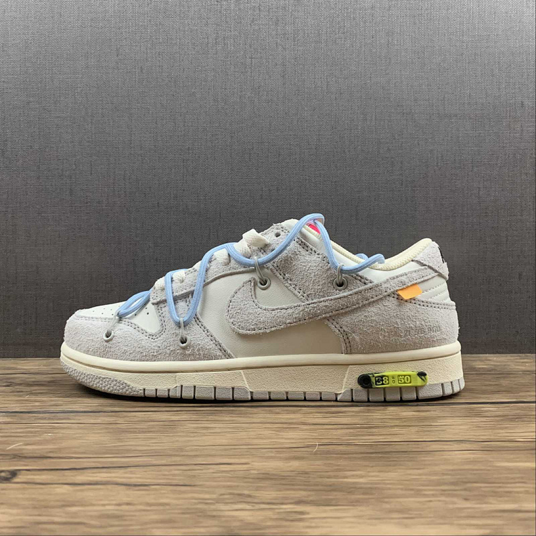 Off-White [DJ0950-113]-[OW X SB DUNK LOW LOT 38 OF 50 SAIL/NEUTRAL GREY/PSYCHIC BLUE]-[UNISEX:36-45], photo 1