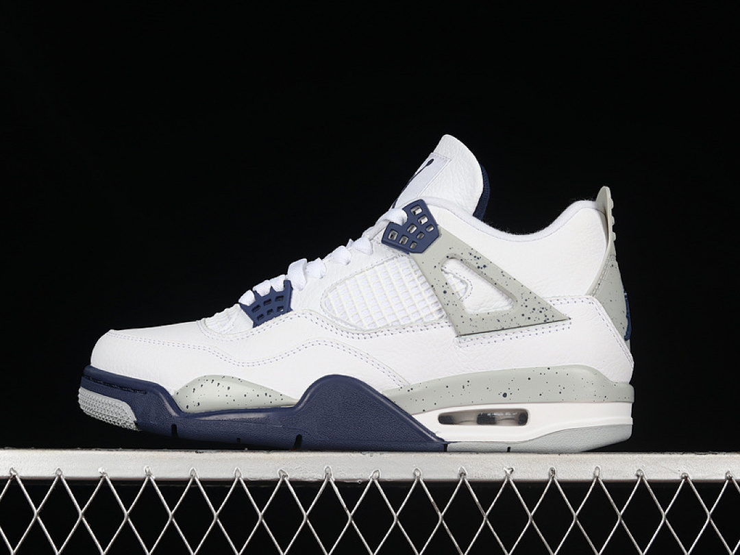 Jordan [DH6927-140]-[AIR JORDAN 4 RETRO WHITE/MIDNIGHT NAVY/LIGHT SMOKE GREY/FIRE (RED]), photo 1