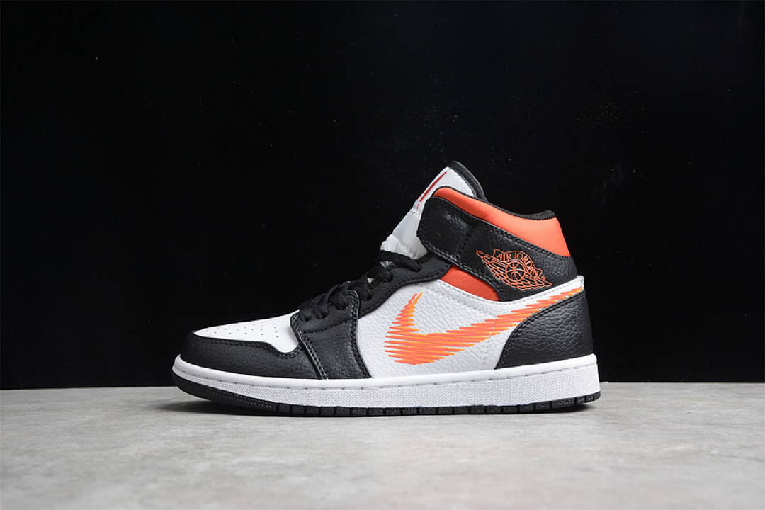 Jordan [DN4929-100]-[GZ AIR JORDAN 1 MID ZIG ZAG SWOOSH WHITE/TEAM ORANGE/BLACK/TOTAL (ORANGE]), photo 1