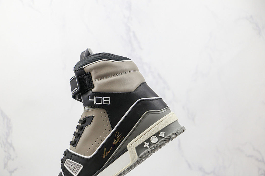 Louis Vuitton [L*V 2021 HIGH TRAINER BLACK/LIGHT GREY/WHITE]-[MAN:39-45] - Image 8