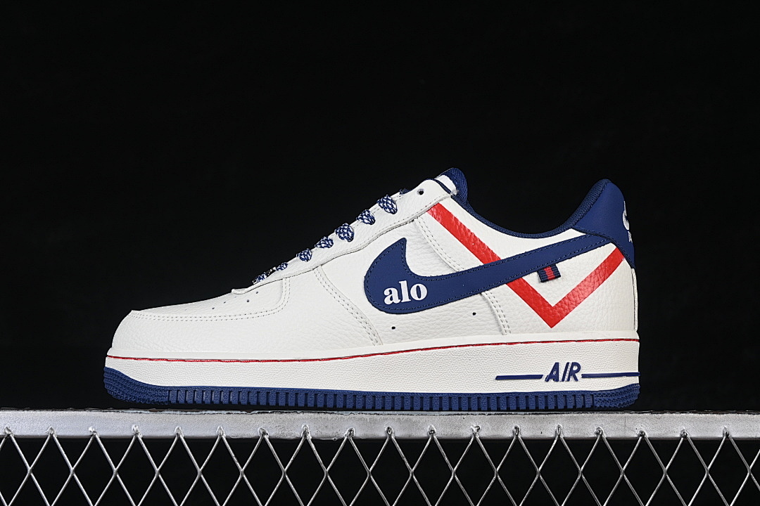 Nike [XY9025-011]-[AIR FORCE 1 07 LOW CASUAL SNEAKERS WHITE/BLUE/RED]-[WOMAN:36-39]-[MAN:40-45] - Image 2