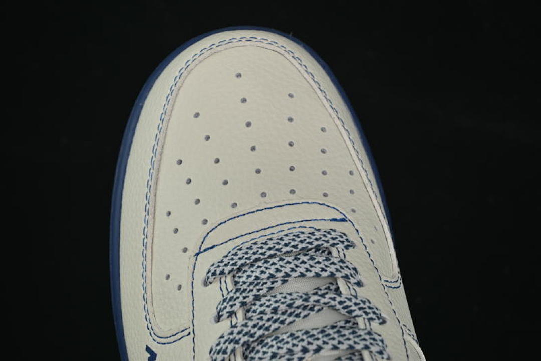 Nike [KJ1688-010]-[AIR FORCE 1 07 LOW MLB BEIGE/BLUE]-[WOMAN:36-39]-[MAN:40-45] - Image 10