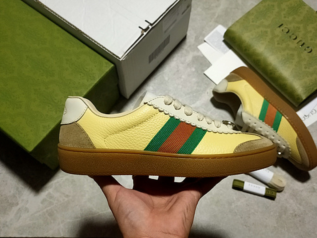 Gucci Gucci [ ACE EMBROIDERED LOW-TOP SNEAKER YELLOW/BROWN/GREEN-RED]-[WOMAN:35-39], photo 1
