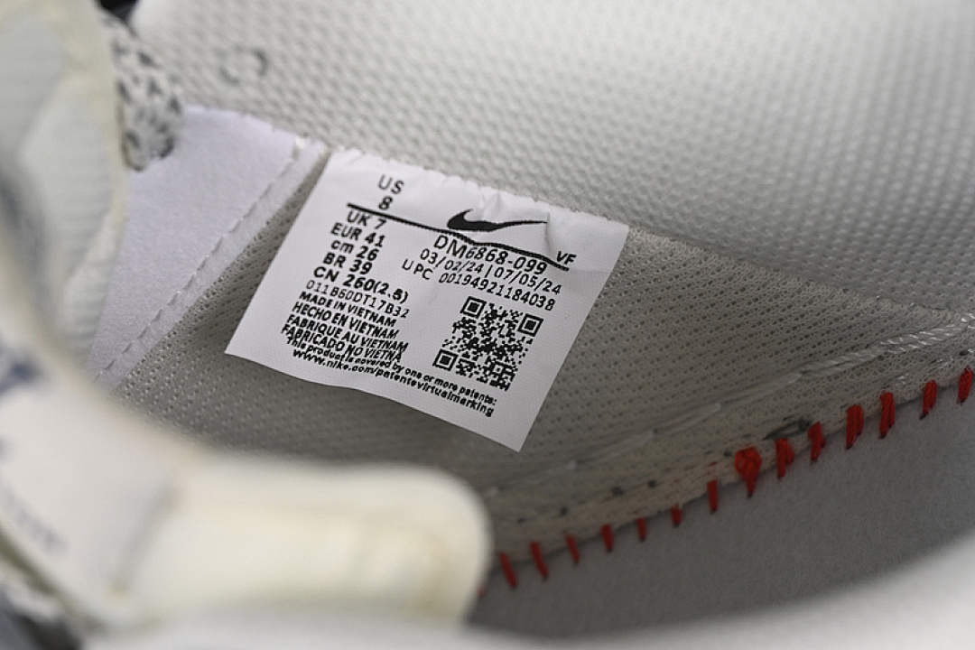 Nike [DM6868-099]-[AIR FORCE 1 07 LOW LV WHITE/BLUE/GREY]-[WOMAN:36-39]-[MAN:40-45] - Image 6