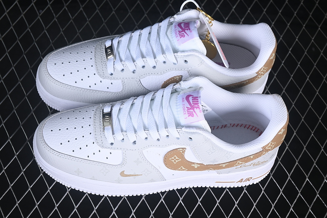 Nike [IV5732-100]-[AIR FORCE 1 07 LOW CASUAL SNEAKERS GREY/BROWN]-[WOMAN:36-39]-[MAN:40-45] - Image 10