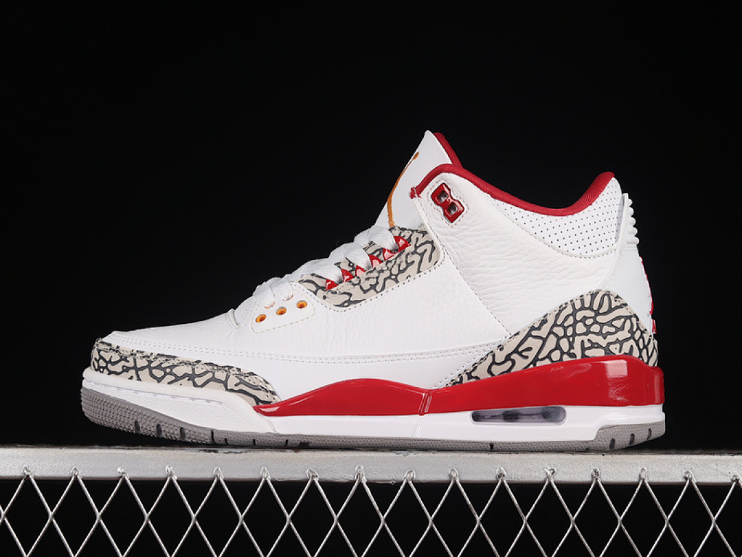 Jordan AIR Jordan 3 RETRO WHITE/LIGHT CURRY/CARDINAL RED/CEMENT GREY · CT8532-126, photo 1