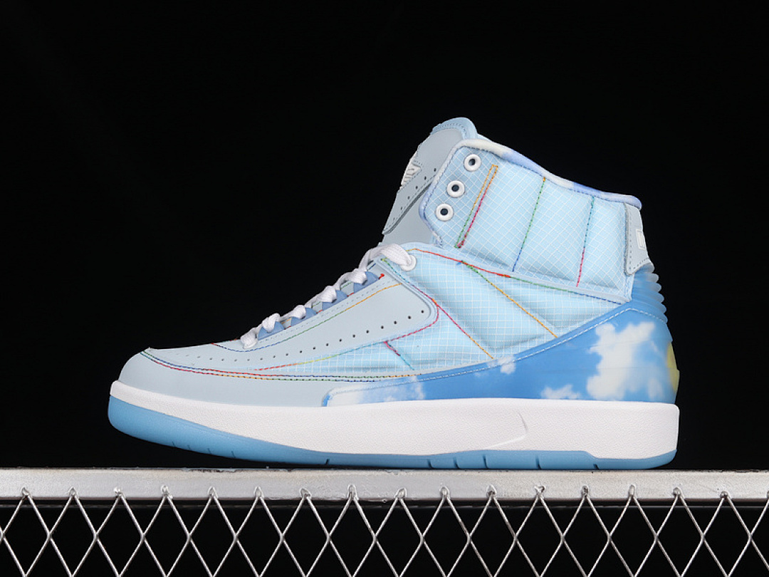 Jordan J. BALVIN X AIR Jordan 2 RETRO CELESTINE BLUE/WHITE/MULTI-COLOR · DQ7691-419, photo 1