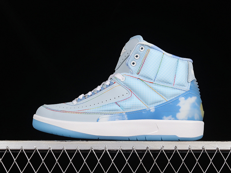 Jordan J. BALVIN X AIR Jordan 2 RETRO CELESTINE BLUE/WHITE/MULTI-COLOR · DQ7691-419, photo 1