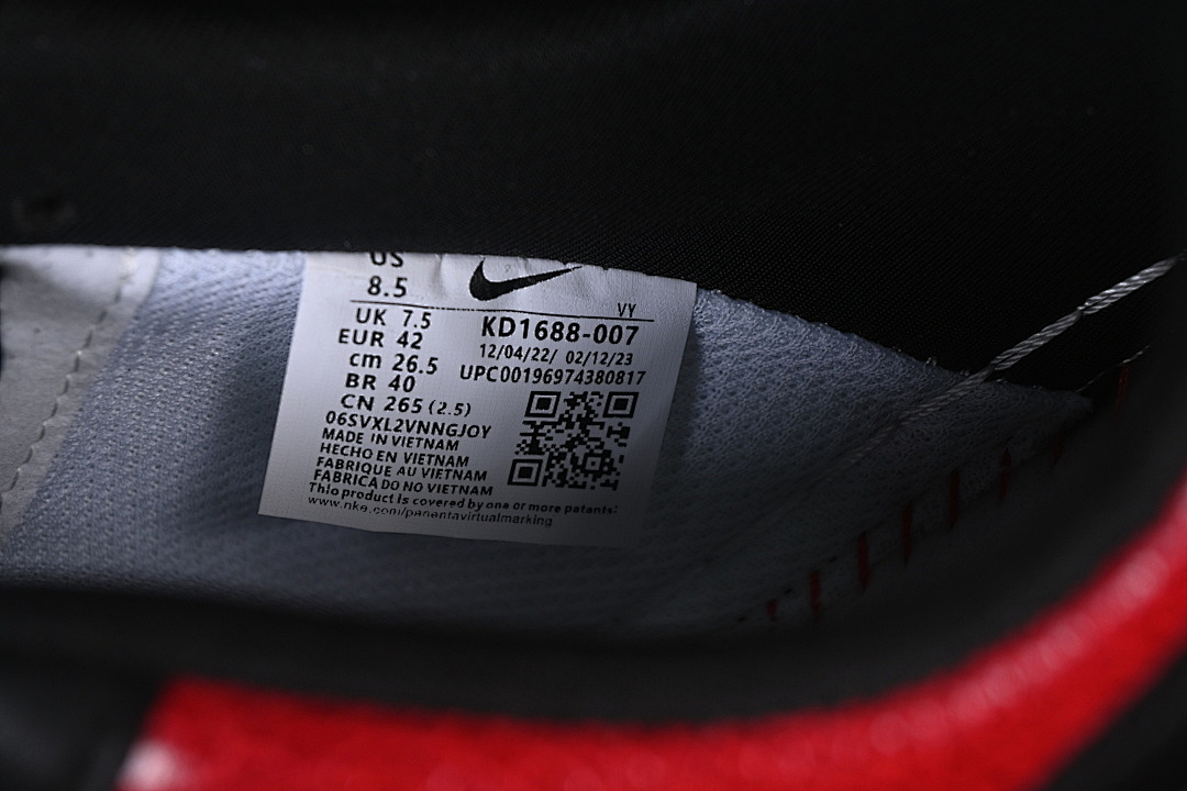 Nike [KD1688-007]-[AIR FORCE 1 07 LOW CASUAL SNEAKERS RED/WHITE/BLACK]-[WOMAN:36-39]-[MAN:40-45] - Image 5