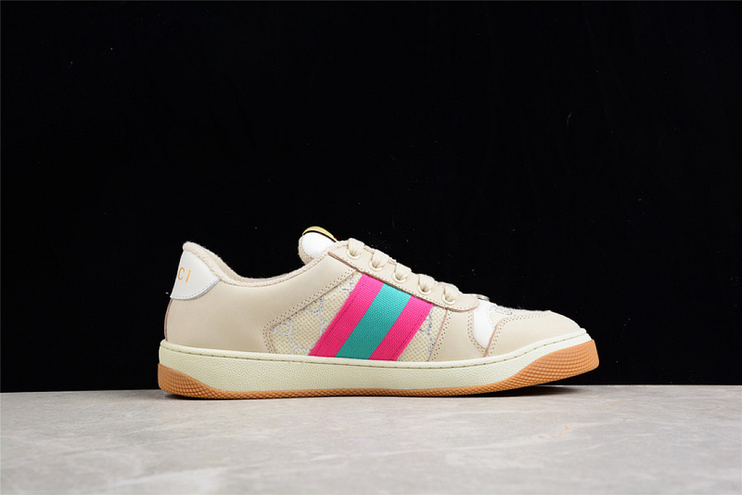 Gucci [GU*CCI DISTRESSED SCREENER SNEAKER BEIGE/PINK/GREEN]-[WOMAN:35-39]-[MAN:40-45] - Image 12