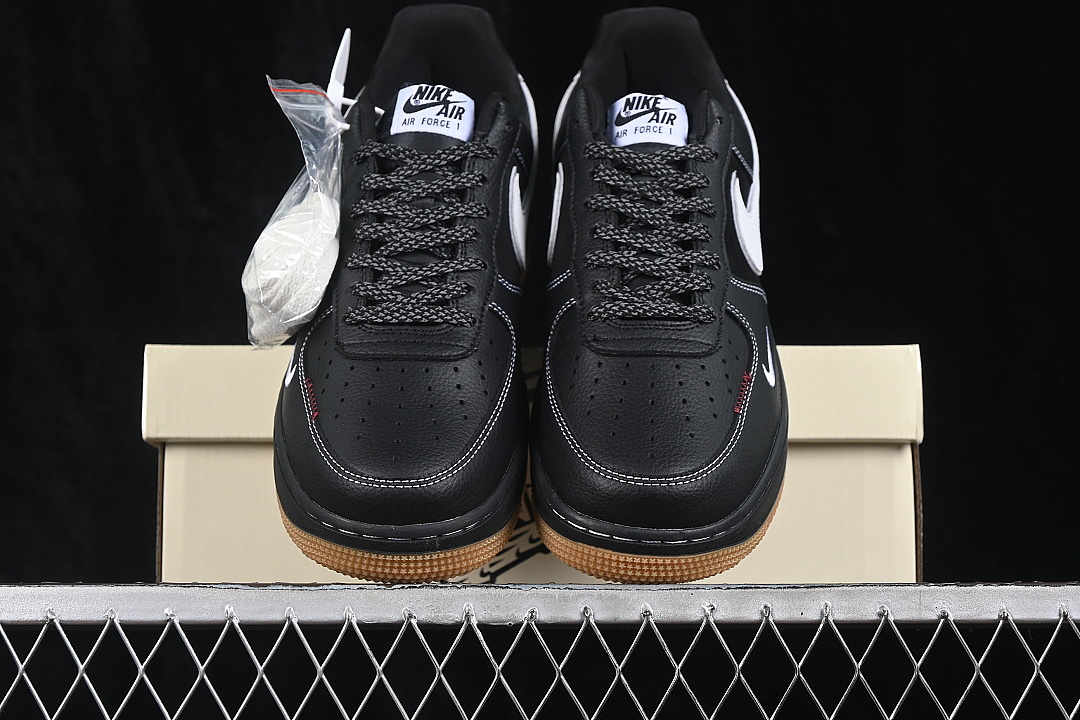 Nike [DD1982-367]-[AIR FORCE 1 07 LOW CASUAL SNEAKERS BLACK/WHITE]-[WOMAN:36-39]-[MAN:40-45] - Image 12
