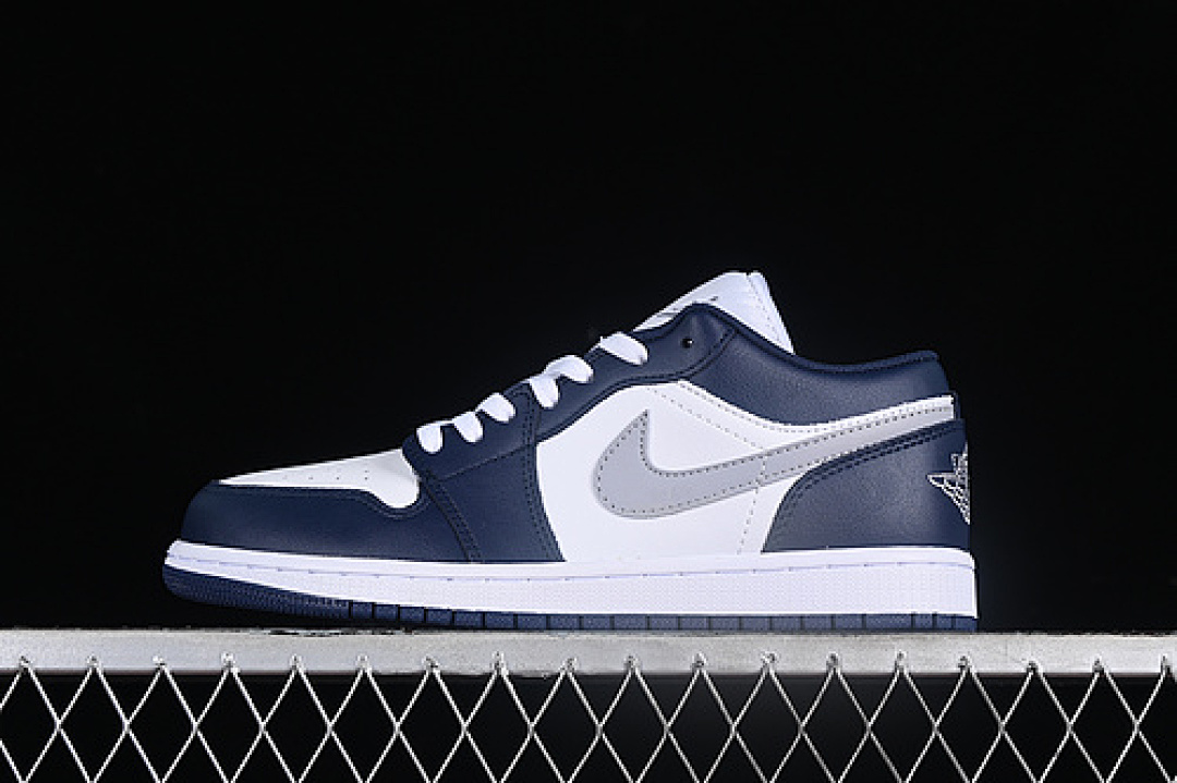 Jordan AIR Jordan 1 LOW WHITE/GREY/BLUE · 553558-141, photo 1