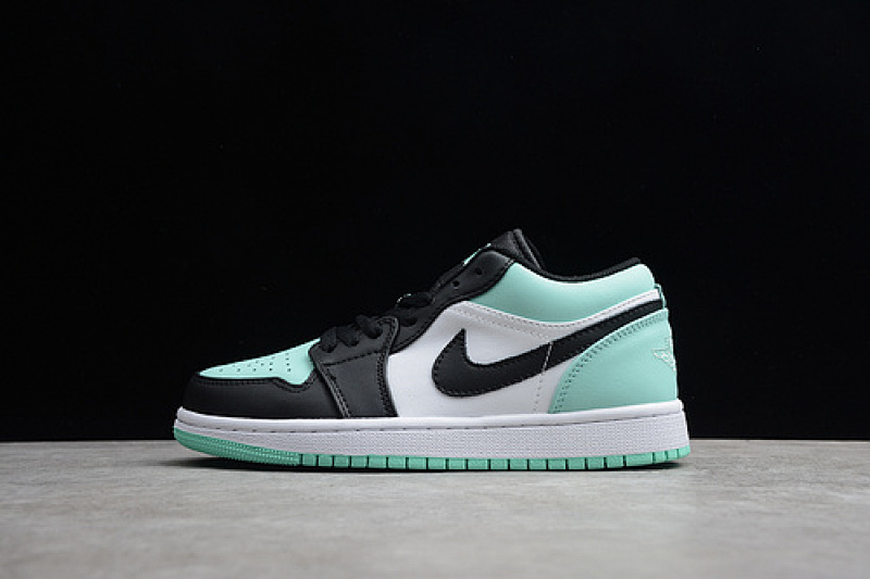 Jordan AIR Jordan 1 LOW EMERALD TOE WHITE/EMERALD RISE-BLACK · 553558-117, photo 1