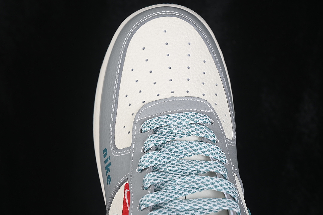 Nike [DN1688-819]-[AIR FORCE 1 07 LOW CASUAL SNEAKERS WHITE/GREY/BLUE]-[WOMAN:36-39]-[MAN:40-45] - Image 10