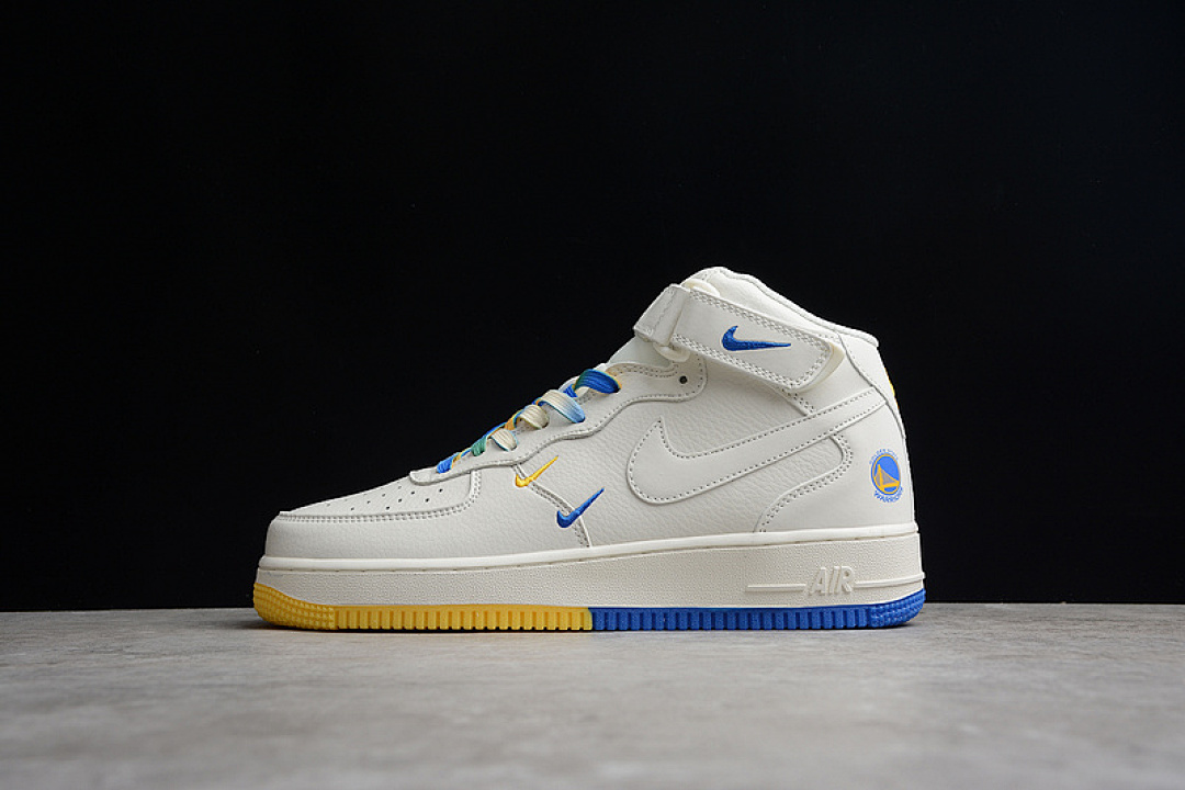 Nike [GT5663-306]-[AIR FORCE 1 MID 07 SU19 WHITE/YELLOW/BLUE]-[WOMAN:36-39]-[MAN:40-45], photo 1