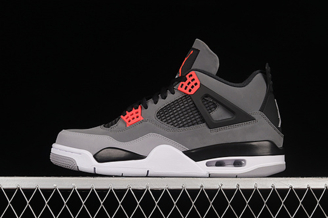Jordan AIR Jordan 4 RETRO INFRARED DARK GREY/BLACK/CEMENT GREY · DH6927-061, photo 1