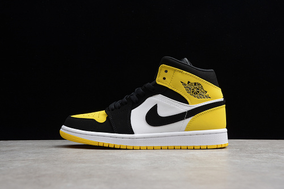 Jordan [78-76-86]-[852542-071]-[AIR JORDAN 1 MID SE YELLOW TOE BLACK/VARSITY MAIZE-WHITE], photo 1