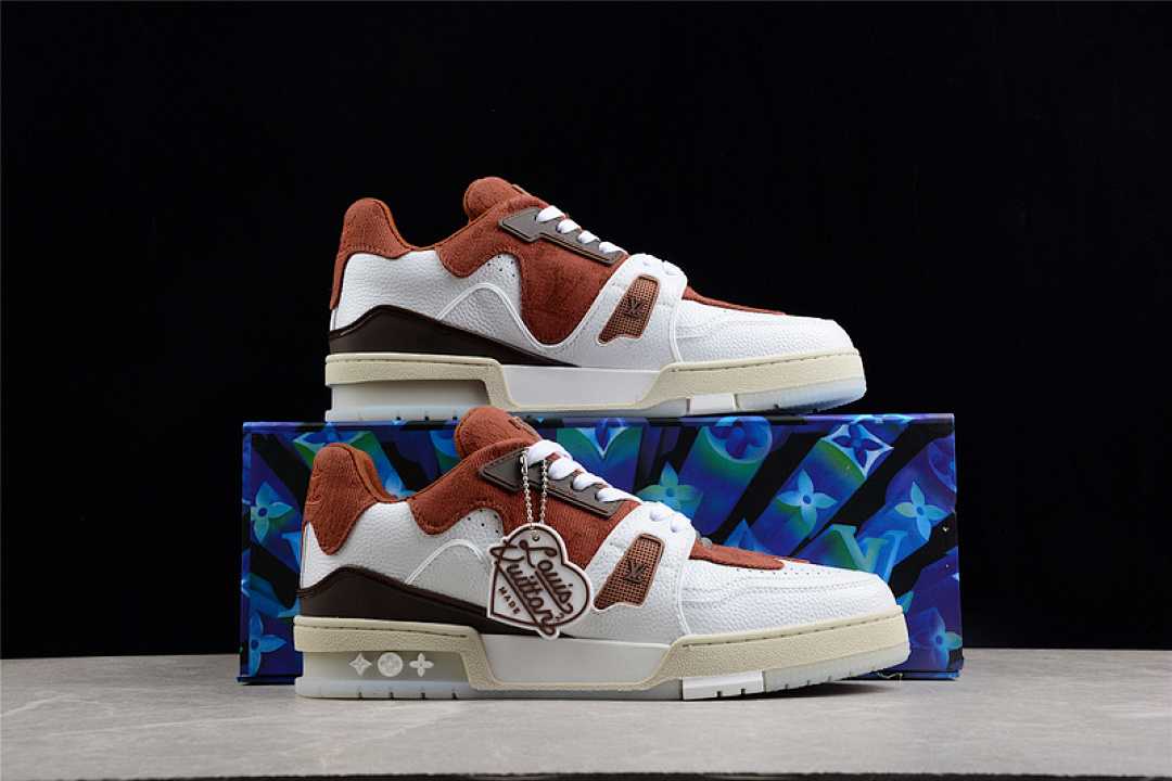 Louis Vuitton [L*V LOW TRAINER SNEAKERS WHITE/BROWN/BLACK]-[MAN:38-45] - Image 18