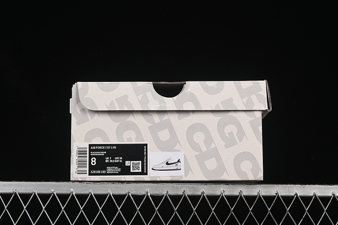 Nike [XZ6188-19]-[AIR FORCE 1 07 LOW WHITE/GREY/BLACK]-[WOMAN:36-39]-[MAN:40-45] - Image 12