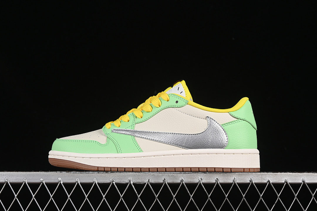 Jordan [DN6901-092]-[TRAVIS SCOTT X FRAGMENT DESIGN AIR JORDAN 1 LOW OG SP WHITE/GREEN/YELLOW/SILVER], photo 1