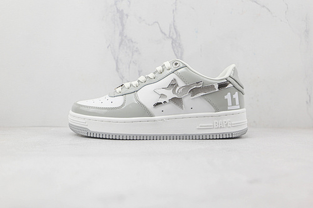 Bape Bape [ STA SK8 LOW GREY/WHITE/GREY]-[WOMAN:36-39]-[MAN:40-45], photo 1