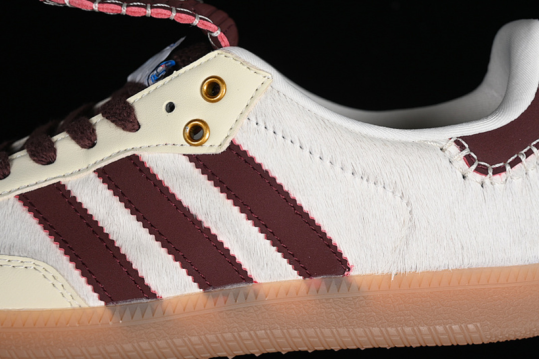 Adidas [IE0586]-[WALES BONNER X ADIDAS SAMBA PONY CREAM WHITE/MYSTERY BROWN/CREAM (WHITE]) - Image 8