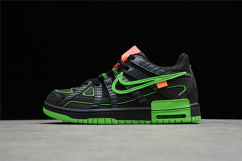 Off-White Nike OW X AIR RUBBER DUNK BLACK/WHITE/GREEN STRIKE · CU6015-001, photo 1