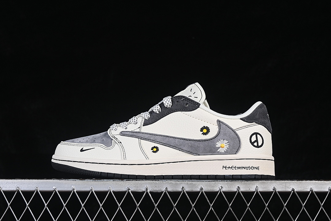 Jordan [QW5088-208]-[AIR JORDAN 1 LOW AJ1 CASUAL SHOES GREY/BLACK/WHITE]-[WOMAN:36-39]-[MAN:40-45], photo 1