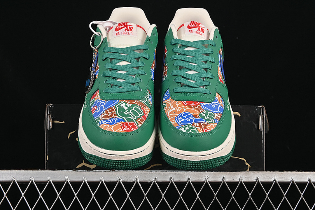 Nike [KJ1688-007]-[AIR FORCE 1 7 LOW WHITE/GREEN/BLUE]-[WOMAN:36-39]-[MAN:40-45] - Image 13