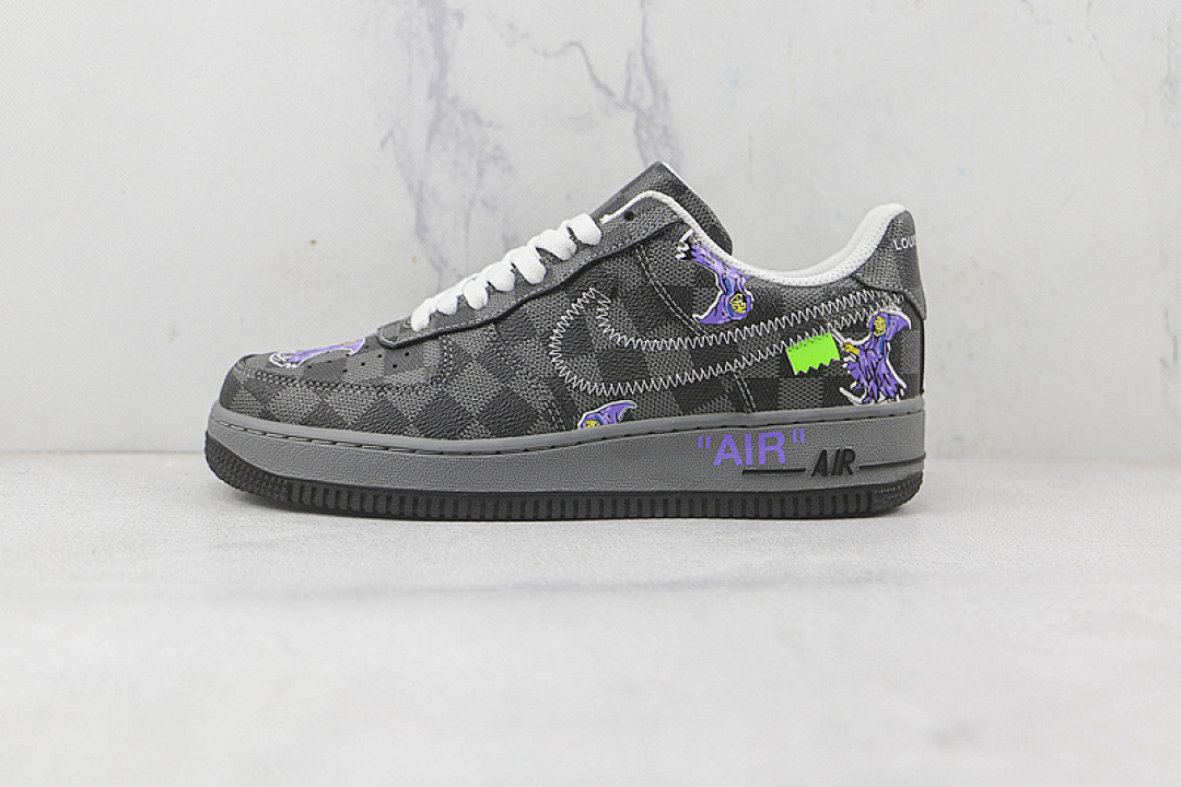 Nike [L*V X AIR FORCE 1 LOW 07 GREY/WHITE/PURPLE]-[WOMAN:35.5-39]-[MAN:40-46], photo 1