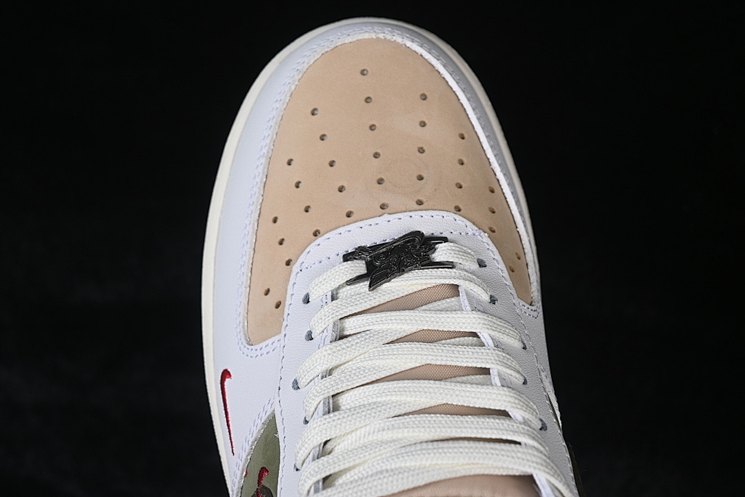 Nike [DF0188-135]-[AIR FORCE 1 07 LOW CASUAL SNEAKERS WHITE/BROWN/GREEN]-[WOMAN:36-39]-[MAN:40-45] - Image 10