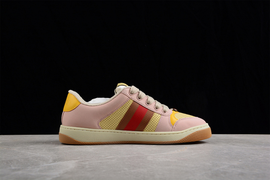 Gucci [GU*CCI ACE EMBROIDERED LOW-TOP LIGHT PINK/YELLOW/BEIGE]-[WOMAN:35-40] - Image 13