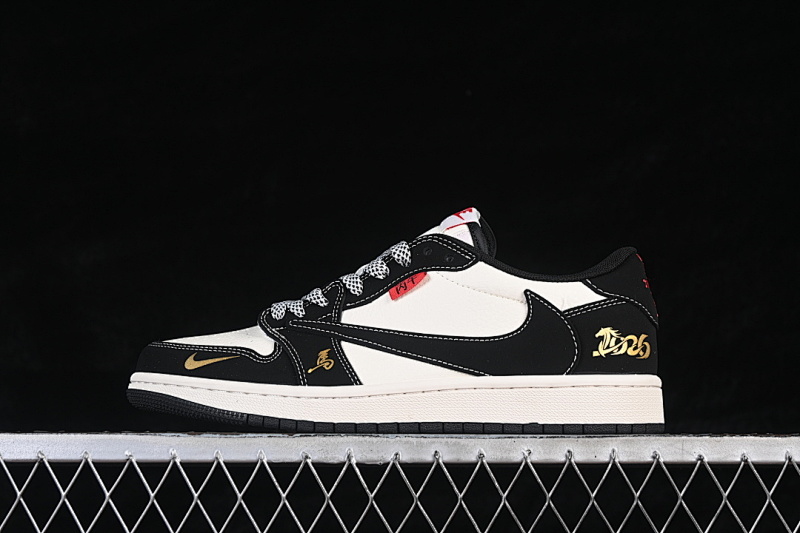 Jordan AIR Jordan 1 LOW RETRO BASKETBALL SHOES WHITE/BLACK · MZ9588-823, photo 1
