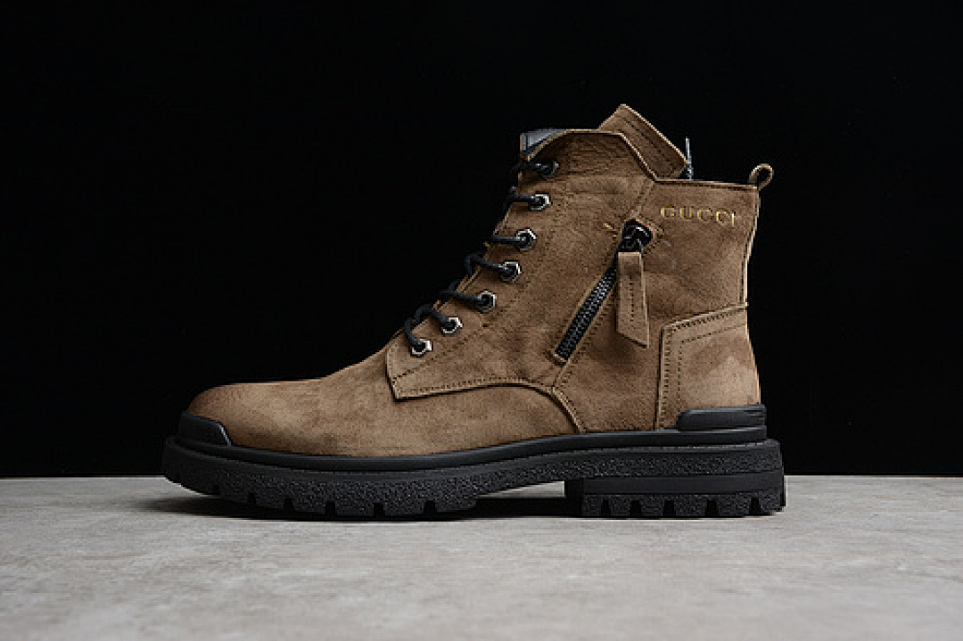 Gucci [GU*CCI HIGH MARTIN BOOTS LIGHT BROWN/LIGHT BROWN/BLACK]-[MAN:38-44] - Image 2