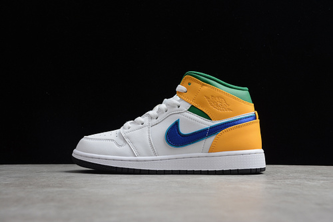 Jordan [555112-035]-[AIR JORDAN 1 RET HIGH SOH WHITE/BLUE/YELLOW-GREEN]-[UNISEX:36-47.5], photo 1