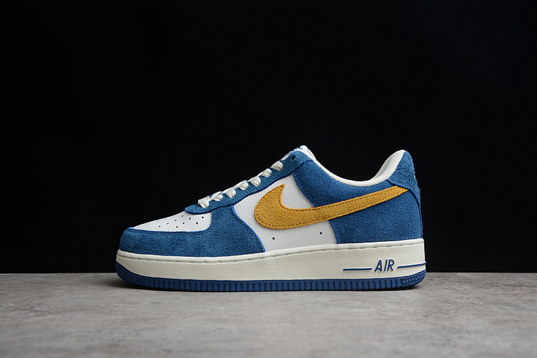 Nike [BQ8988-103]-[AIR FORCE 1 LOW 07 BLUE/WHITE-YELLOW]-[WOMAN:36-39]-[MAN:40-45], photo 1
