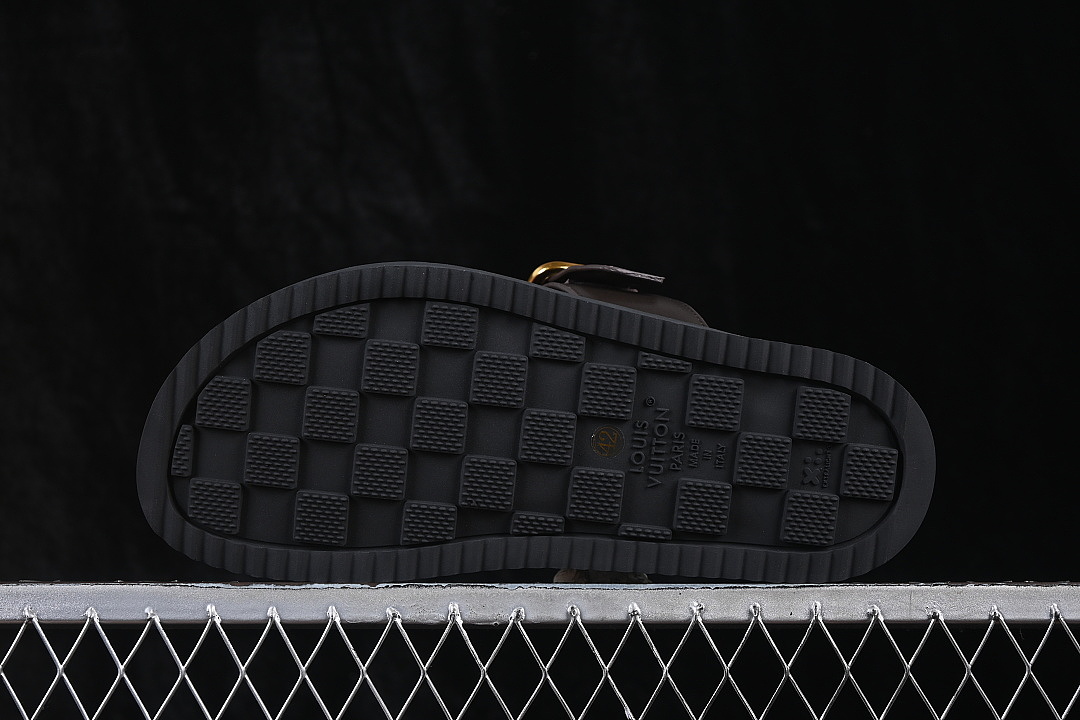 Louis Vuitton [VENICE COMFORT ROUND TOED ONE PIECE SLIPPERS COFFEE/CHOCOLATE]-[WOMAN:39]-[MAN:40-46] - Image 12