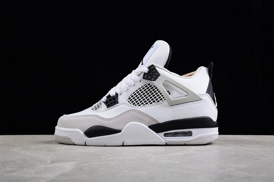 Jordan AIR Jordan 4 RETRO MILITARY BLACK WHITE/BLACK/NEUTRAL GREY · DH6927-111, photo 1