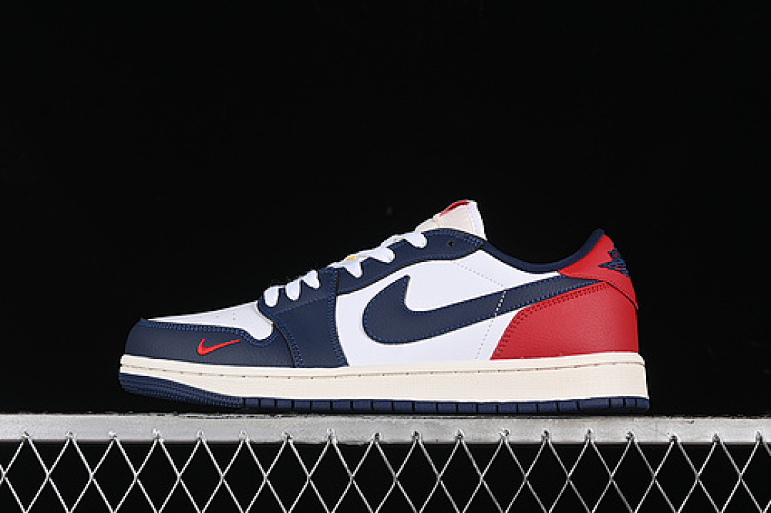 Jordan [HQ2993-100]-[AIR JORDAN 1 LOW OG HOWARD UNIVERSITY WHITE/GYM RED/MIDNIGHT NAVY/NEUTRAL (GREY]), photo 1