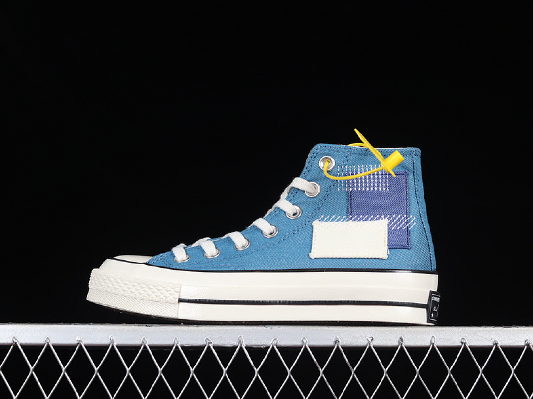 Converse [A00733C]-[CHUCK TAYLOR ALL-STAR 70S HIGH PATCHWORK BLUE/WHITE/BLACK]-[WOMAN:35-39]-[MAN:40-44], photo 1