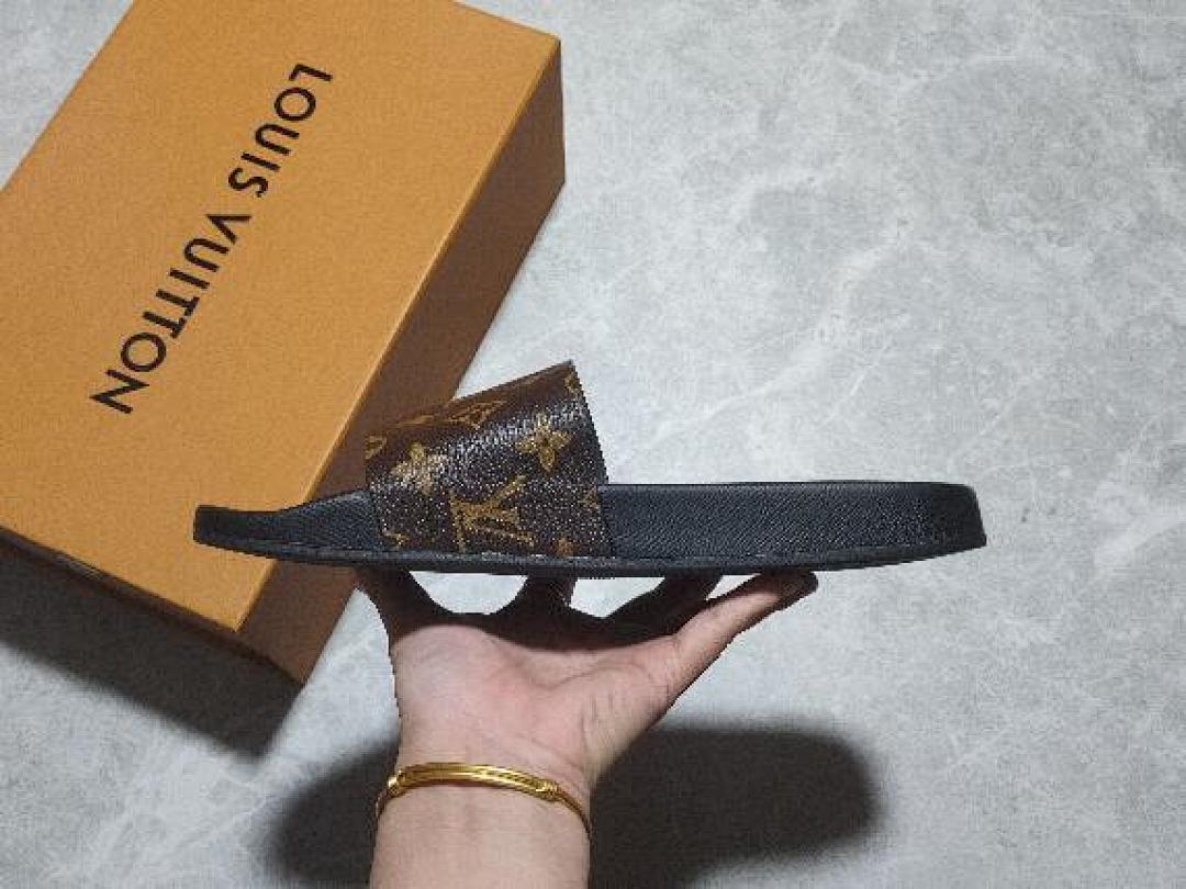 Louis Vuitton [L*V WATERFRONT SLIPPERS BLACK/BROWN/BLACK]-[WOMAN:35-39]-[MAN:40-45] - Image 2